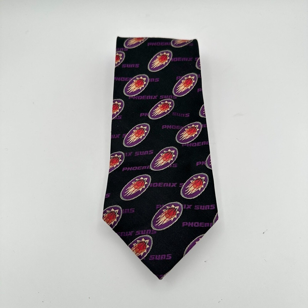 Vintage Phoenix Suns Tie Purple Silk NBA Basketball‎ Logo Sports Arizona Gift